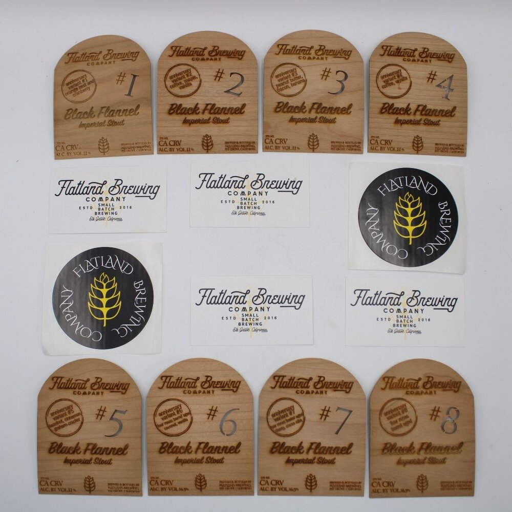 Flatland Brewing Company Lot Elk Grove CA Beer Breweriana Brewery Ephemera